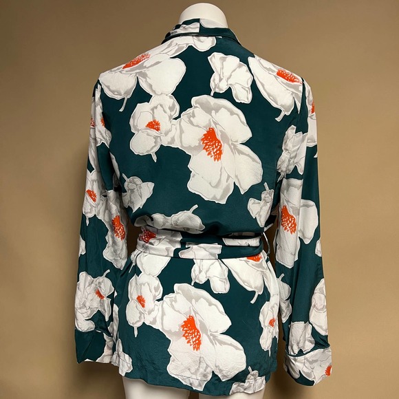 Equipment Green Floral Wrap Blouse - Picture 5 of 7